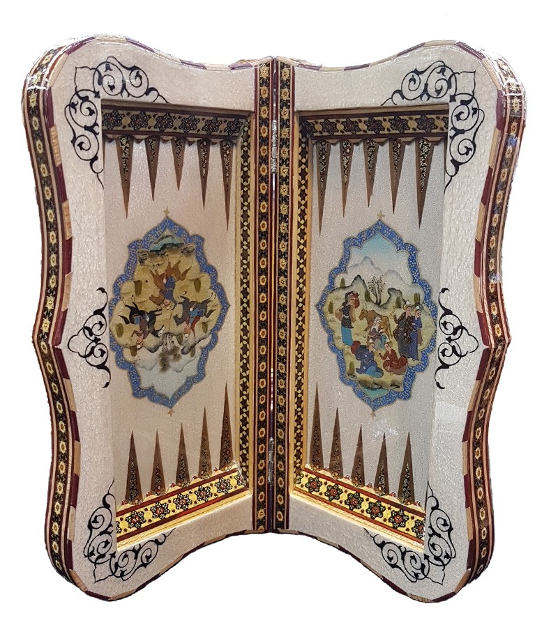 تخته نرد و شطرنج خاتم دالبری (مینیاتور) 40 سانتی متری