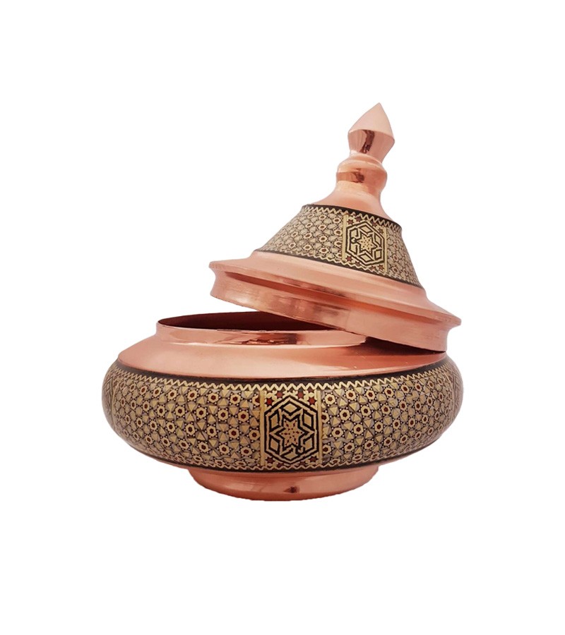 قندان سفینه ای خاتم ممتاز اعلاء