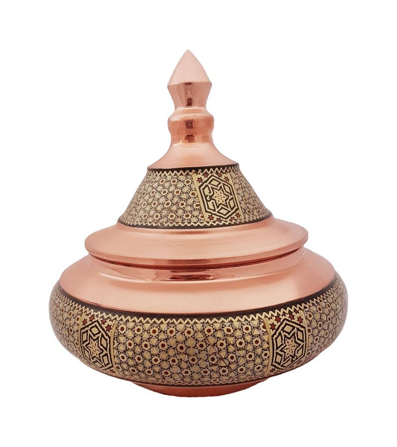 قندان سفینه ای خاتم ممتاز اعلاء