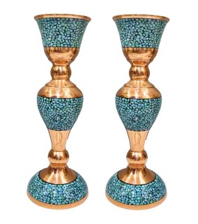 شمعدان-فیروزه-یک-جفت